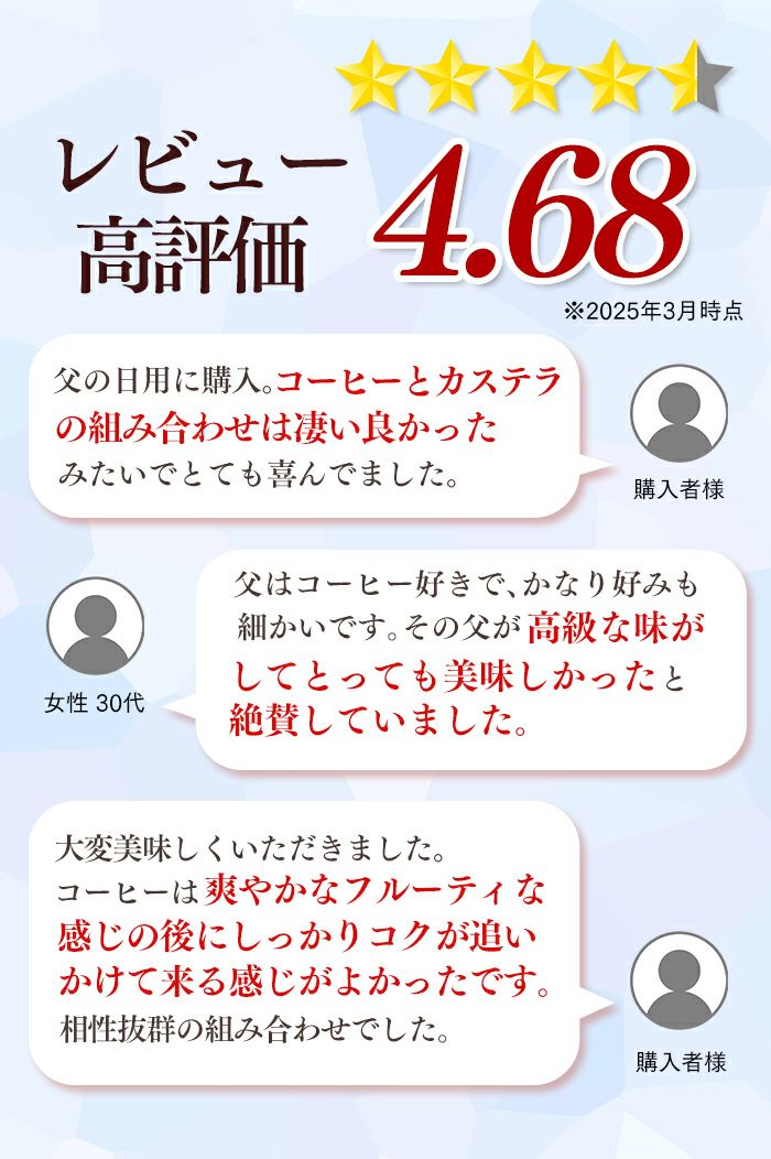 父の日 ギフト コーヒー 長崎カステラセット