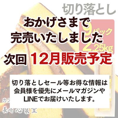 【半額セール】【訳あり】長崎カステラ切り落としお徳用9パック TW00x9