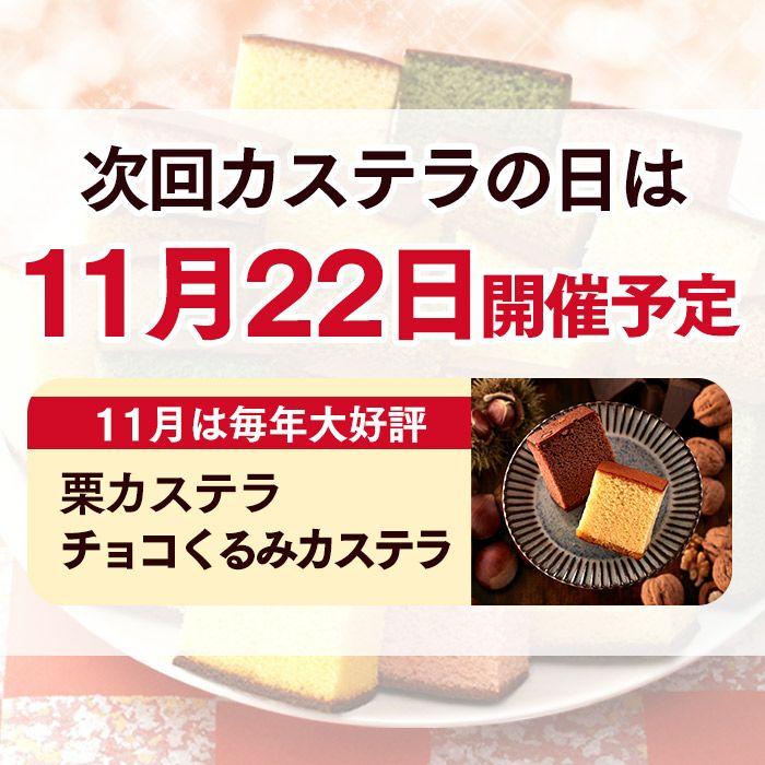 ★毎月22日はカステラの日★ 長崎カステラ 0.6号 3本セット セール T600x3